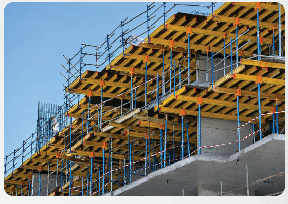 Bajaj table formwork on a multi-level construction project